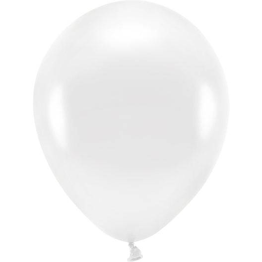 EKO®-ilmapallot biohajoava, helmiäinen valkoinen (100 kpl)