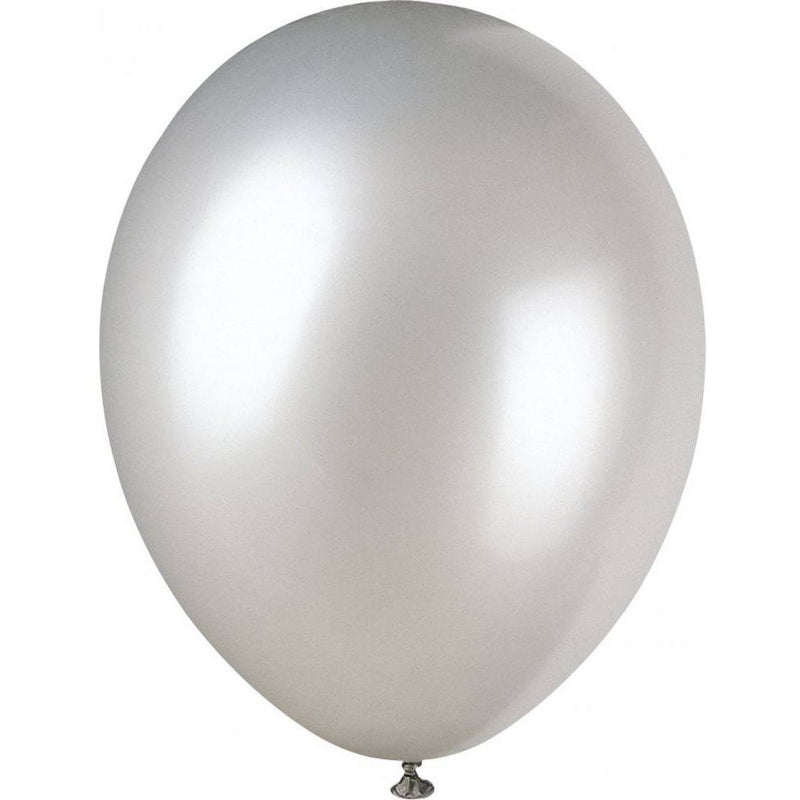 Yksittäiset ilmapallot - Metallinhohtoinen hopea 30 cm (Metallic Silver)