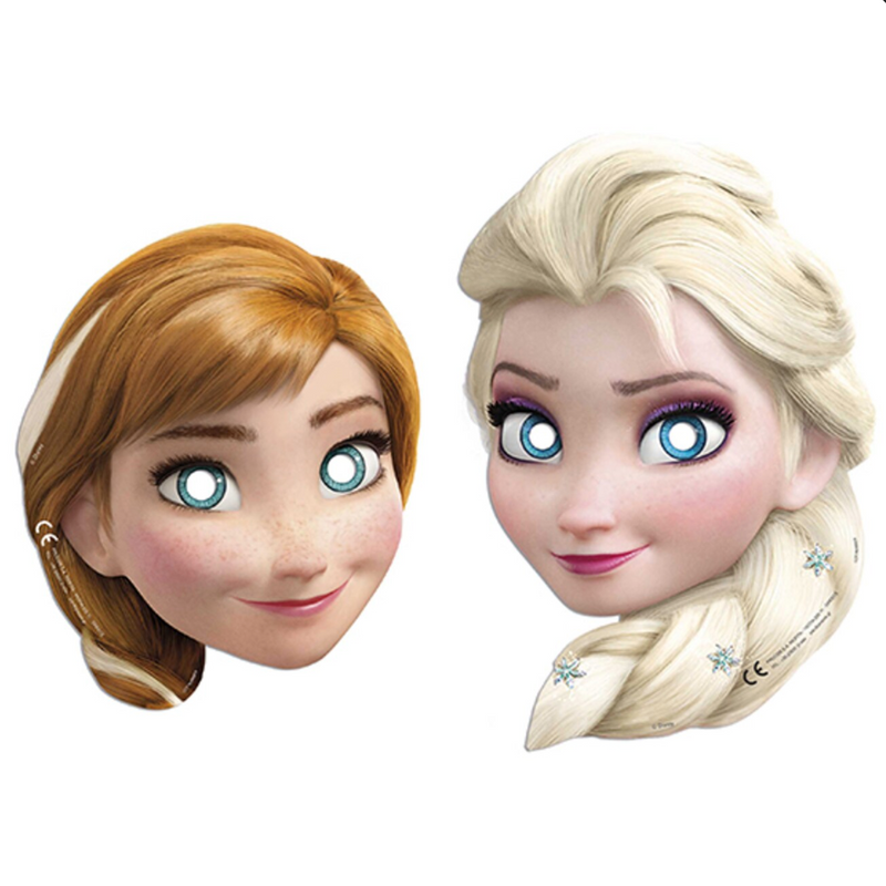 Frozen naamarit Anna ja Elsa (6 kpl)