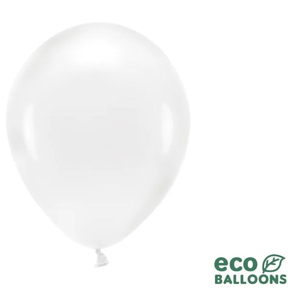 EKO®-ilmapallot biohajoava, helmiäinen valkoinen (100 kpl)