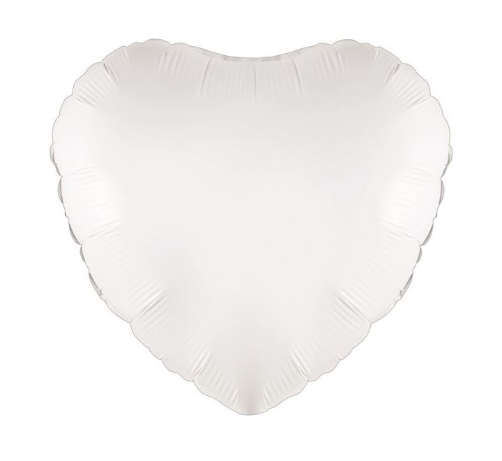 Folioilmapallo sydän valkoinen (45 cm)
