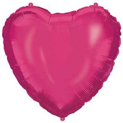 Folioilmapallo sydän pinkki (45 cm)