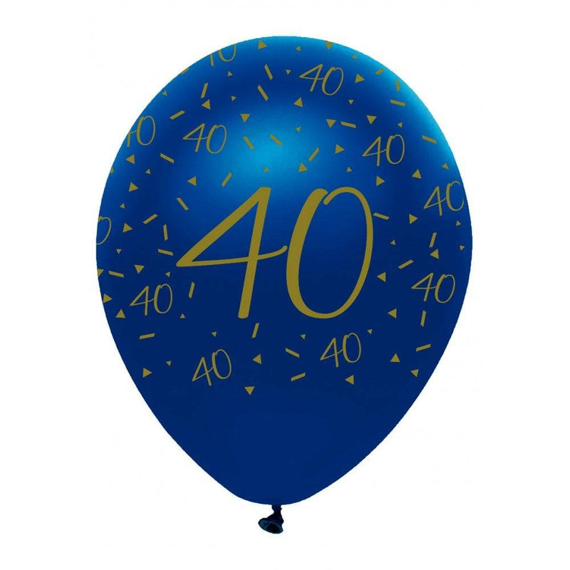 40-vuotissyntymäpäiville royal siniset ilmapallot (6 kpl).