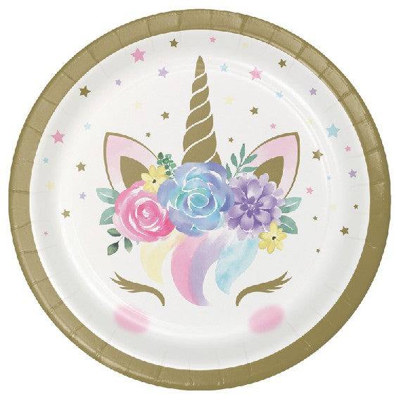 Yksisarvinen "Unicorn" pienet lautaset (8 kpl).