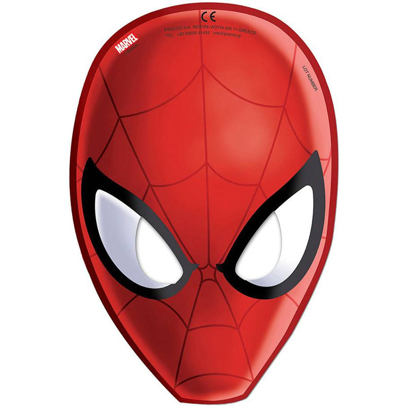 Spiderman naamarit synttäreille (6 kpl).