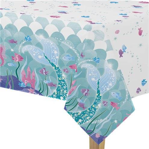 Merenneito "Under the Sea"-muovipöytäliina 137 x 213 cm.
