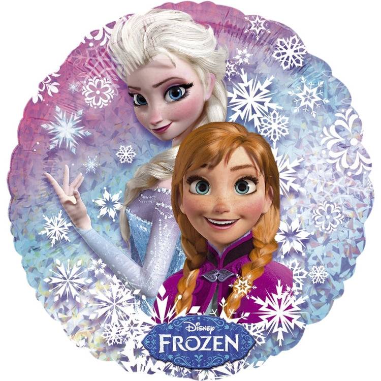 Disney Frozen Anna ja Elsa hologrammi  foliopallo, 45 cm.