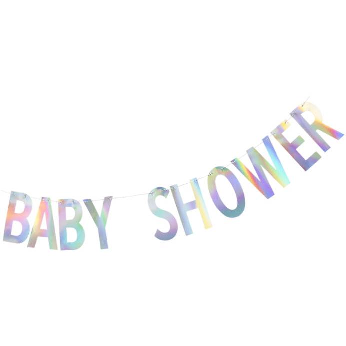 Baby Shower väriä vaihtava viiri, holografinen pinta