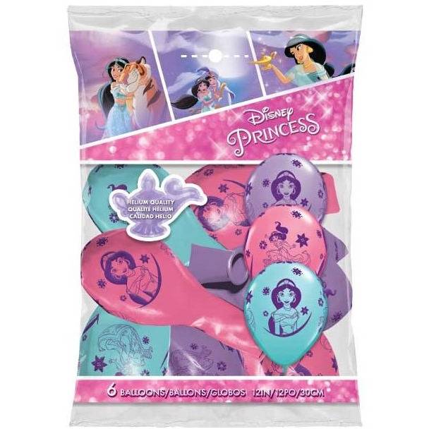 Disney Prinsessat ilmapallot Jasmine (6 kpl)