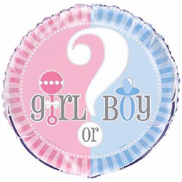 Gender Reveal-juhliin "Girl or Boy?" -folioilmapallo (45 cm).