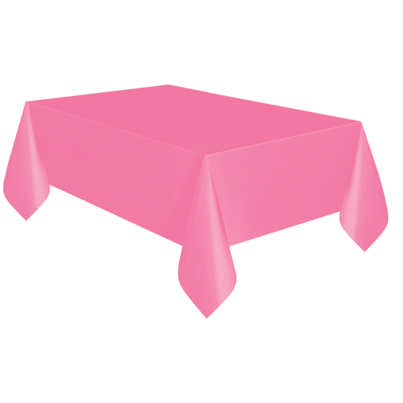 Pinkki pöytäliina, kertakäyttöinen (137 x 274 cm).