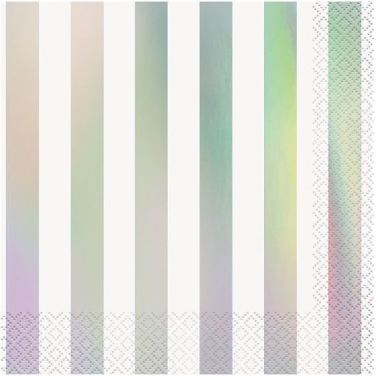 Servetit iridescent sateenkaaren väreissä hohtavat (16 kpl)