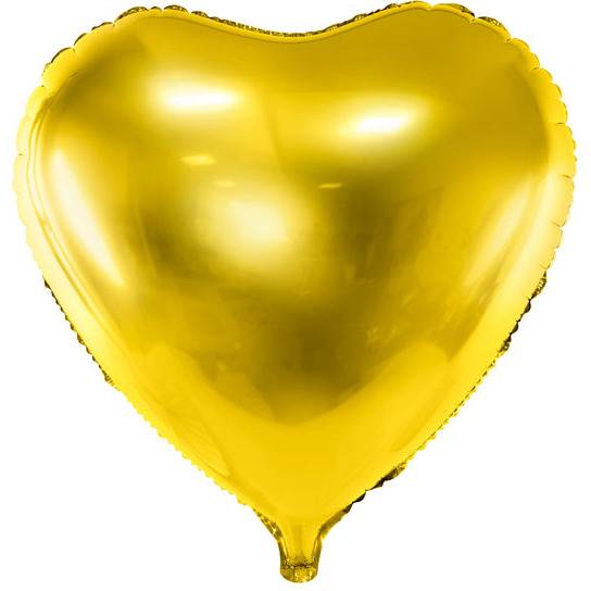 Folioilmapallo sydän kulta (61 cm)