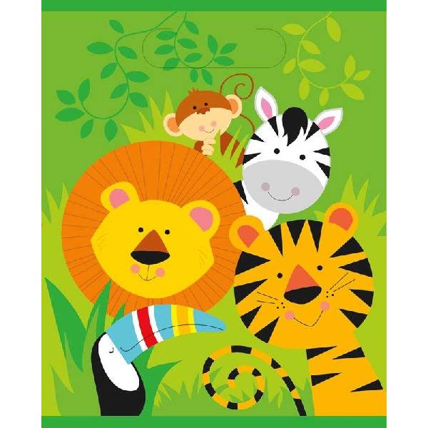 Safari ja Viidakon eläimet lahjapussit, Jungle Animals (8 kpl).