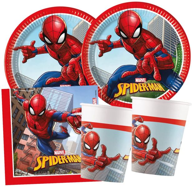 Spiderman lautaset Crime Fighter pienet (8 kpl)