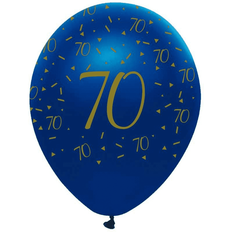 Ilmapallot 70-vuotissyntymäpäiville royal sininen (6 kpl)