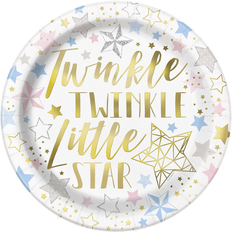 Tähdet Twinkle Twinkle, ruokalautaset (8 kpl).