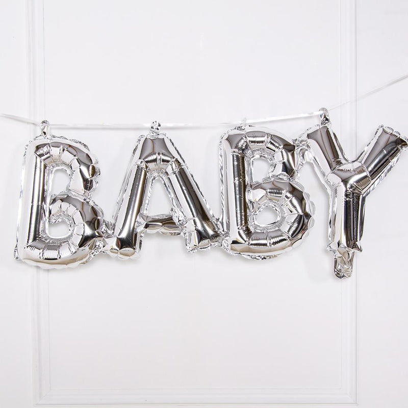 Hopea "Baby"-viiri vauvakutsuille ja Gender Reveal-juhliin (274 cm).