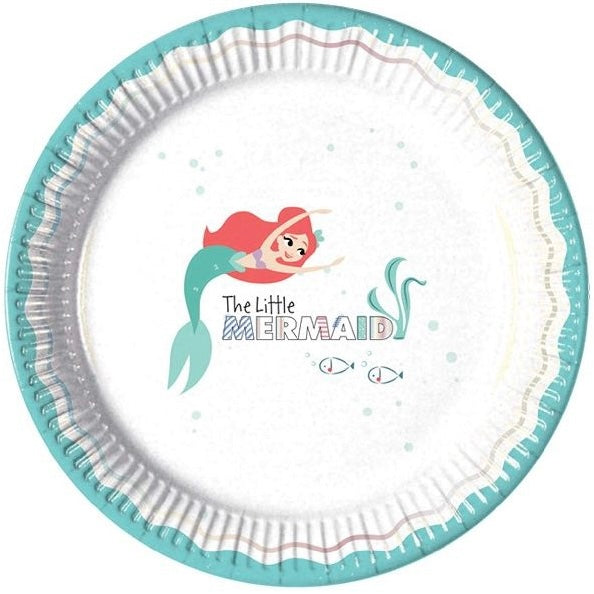 Merenneito lautaset, Disney Ariel isot (8 kpl)
