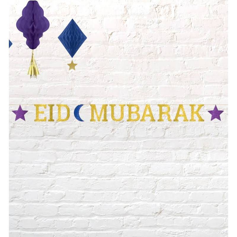 Eid Mubarak viiri kulta (3.65m)