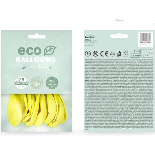 ECO®-ilmapallot biohajoava, keltainen pastelli (10 kpl)