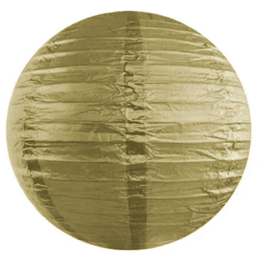 Paperilyhty kulta riisipaperipallo (25 cm)
