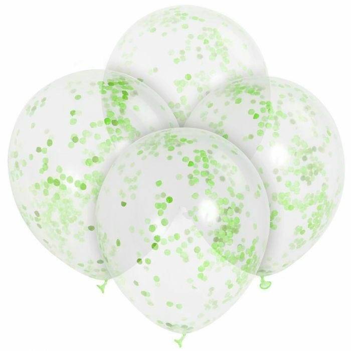 Konfetti-ilmapallot, limen vihreä (6 kpl).