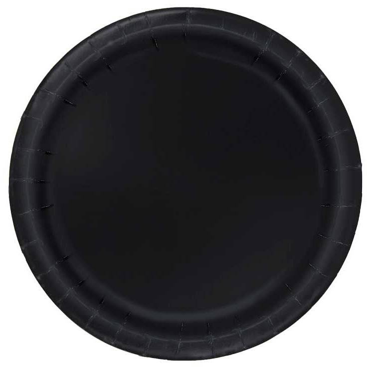 Mustat lautaset pienet (16 kpl) - Kertakäyttölautaset 
