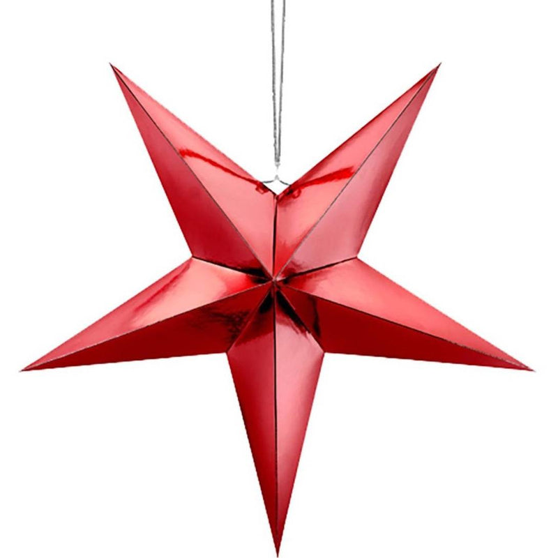 Roikkuva tähti punainen (45 cm)