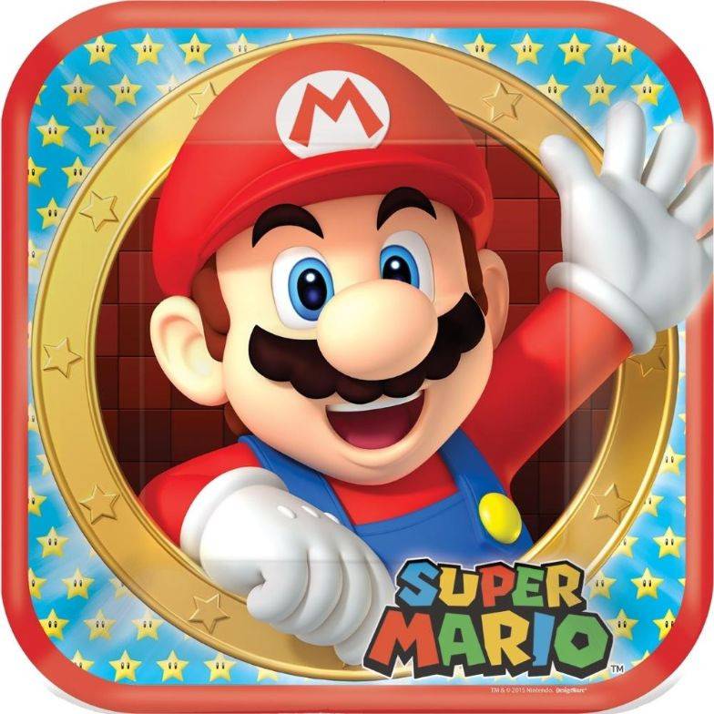 Super Mario lautaset isot (8 kpl)