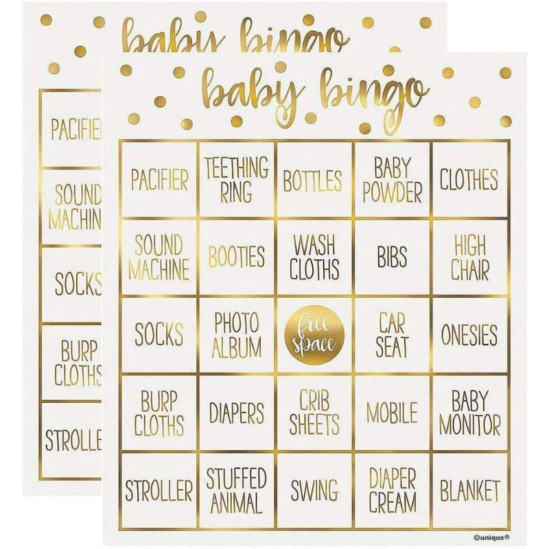 Juhlapeli "Baby Bingo"-baby showereihin 8 pelaajalle.